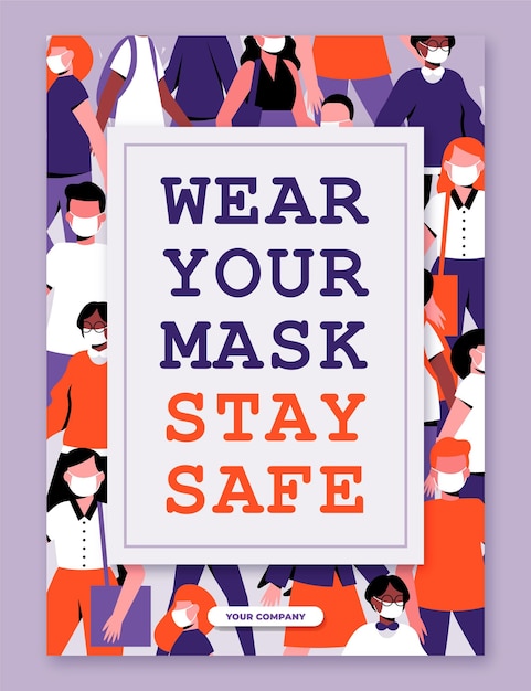 Wear your mask poster template