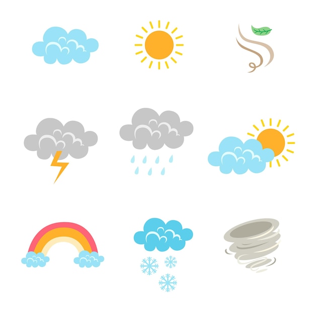 Weather clipart set