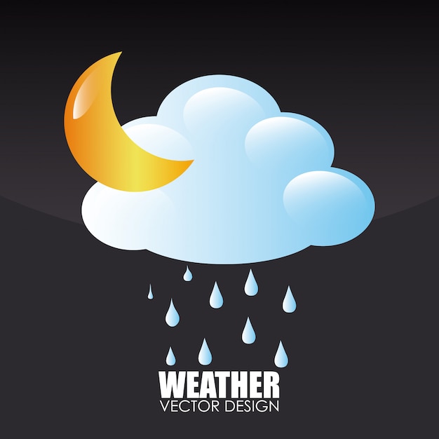 Weather design over blakc background vector illustration