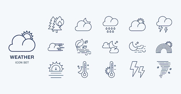 Weather forecast vector icon illustration