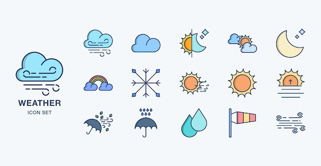 Weather forecast vector icon illustration