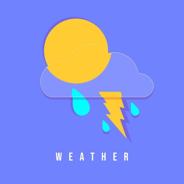 Weather glass morphism illustration