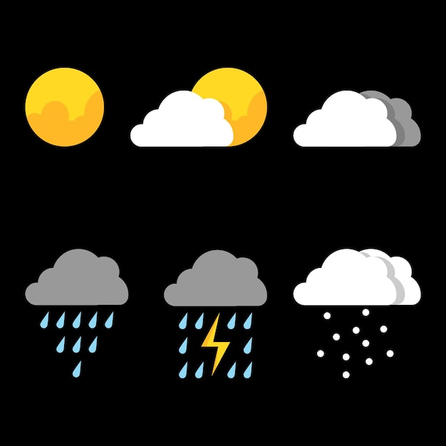 Weather icon flat design illustration