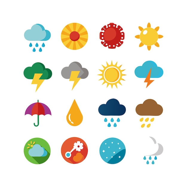 Weather Icon Set Collection for Websites and Mobile Applications