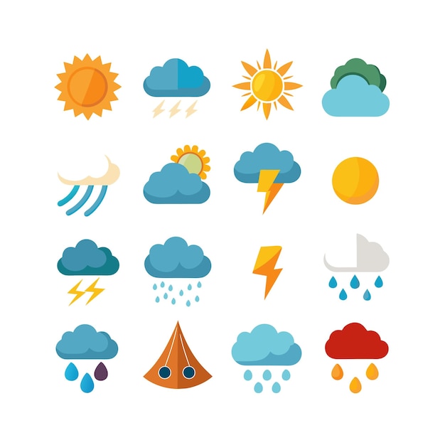 Weather Icon Set Collection for Websites and Mobile Applications