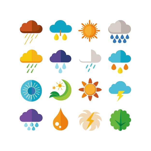 Weather Icon Set Collection for Websites and Mobile Applications