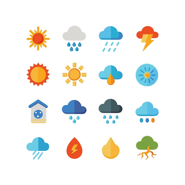 Weather Icon Set Collection for Websites and Mobile Applications