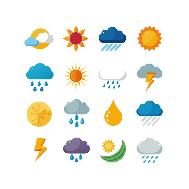 Weather Icon Set Collection for Websites and Mobile Applications