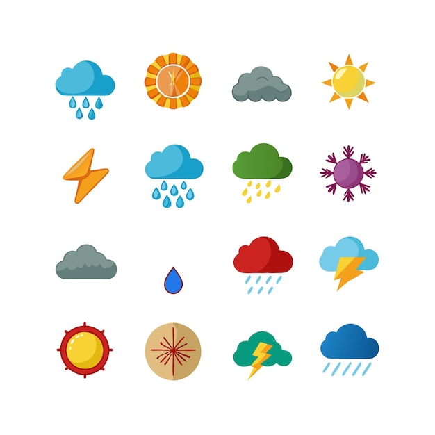 Weather Icon Set Collection for Websites and Mobile Applications