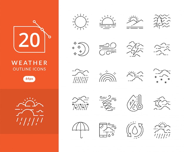 Weather icon set