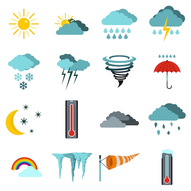 Weather set icons