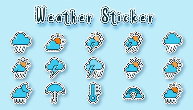 Vector weather sticker