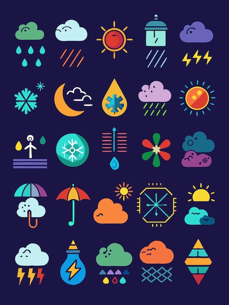 weather vector graphics illustration EPS source file format lossless scaling icon design