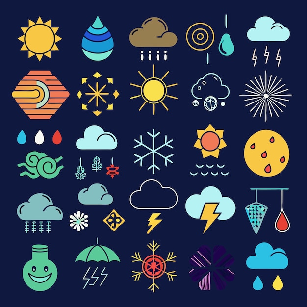 Vector weather vector graphics illustration eps source file format lossless scaling icon design