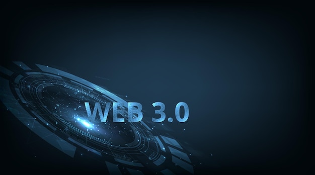 Web 30 text on blue technology background