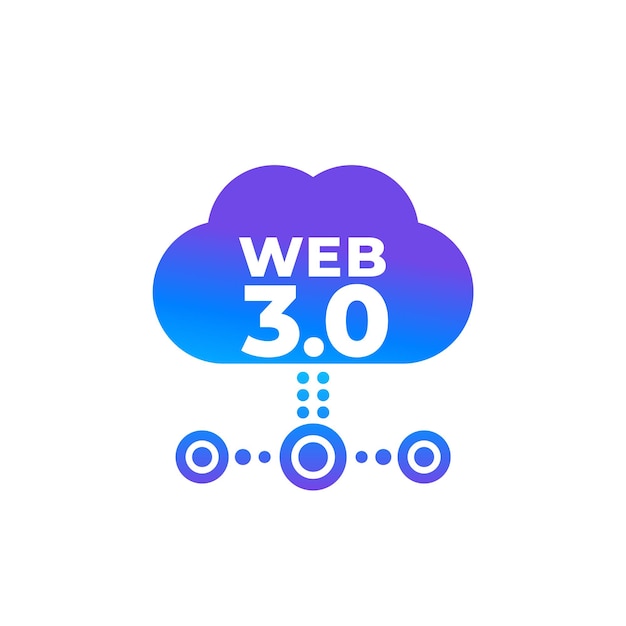 Web 30 vector icon with a cloud