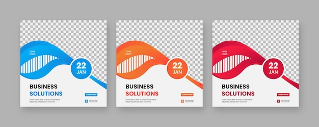 Web advertising banner set, Modern Gradient Blue cover header background for website design