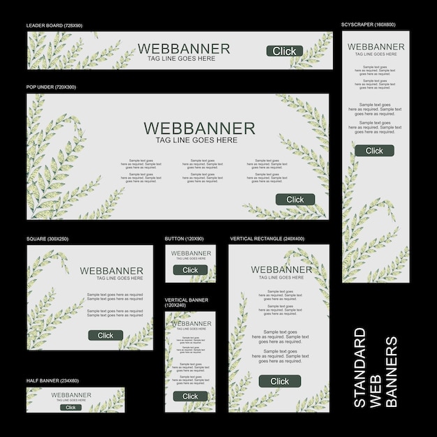 Web Banner Collection - Botanical