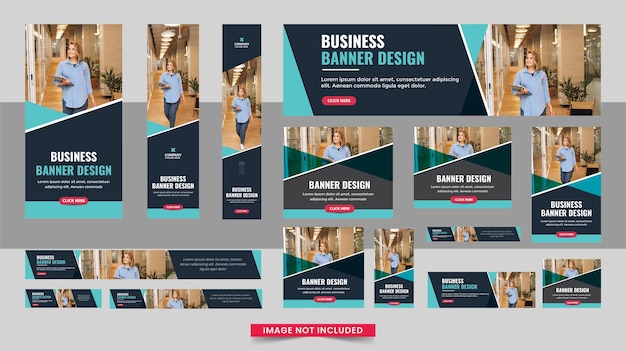 Web Banner Layout Set or Business web banner template bundle