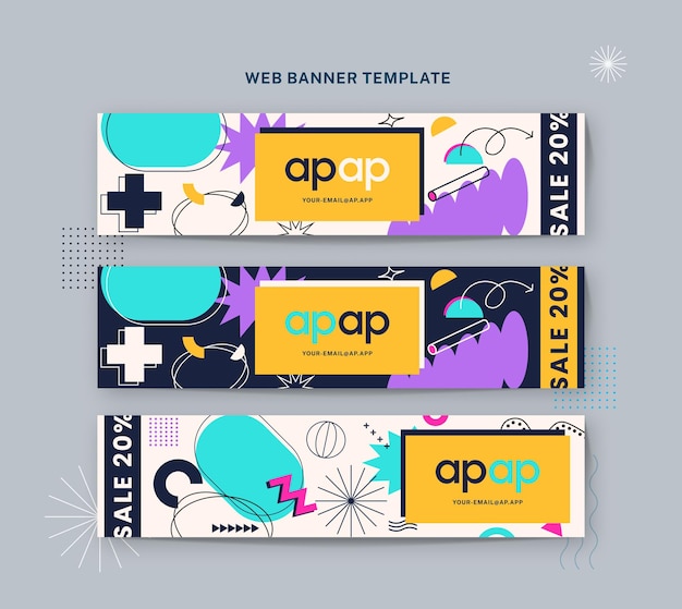 Vector web banner for linked in, banner template for websites and social media.