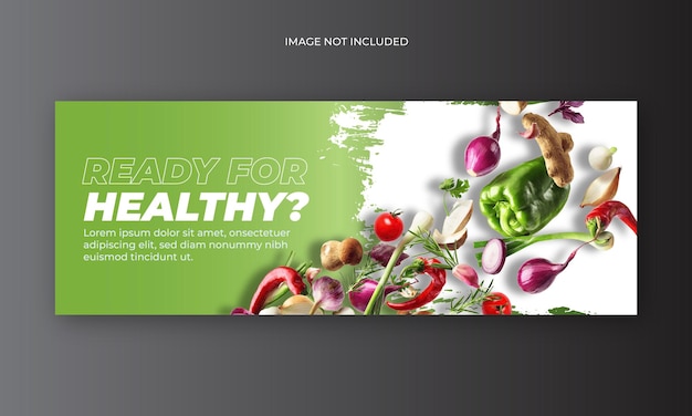 Web Banner template healthy food concept