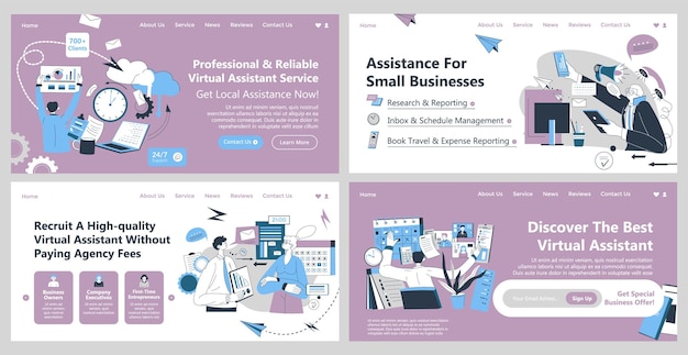 Web banner for virtual business assistant service