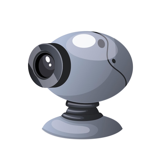 Web camera cartoon vector illustration