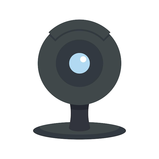 Web camera icon Flat illustration of web camera vector icon for web isolated on white