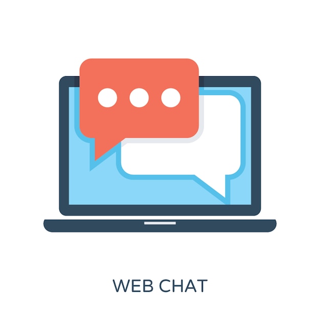 Web Chat Flat Vector Icon