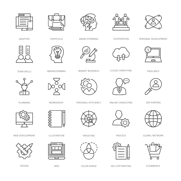 Web Design and Development  Icons 