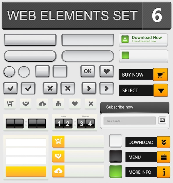 Web design elements set