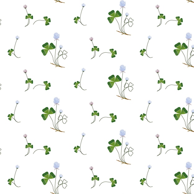 Web Floral pattern Clover On a light background