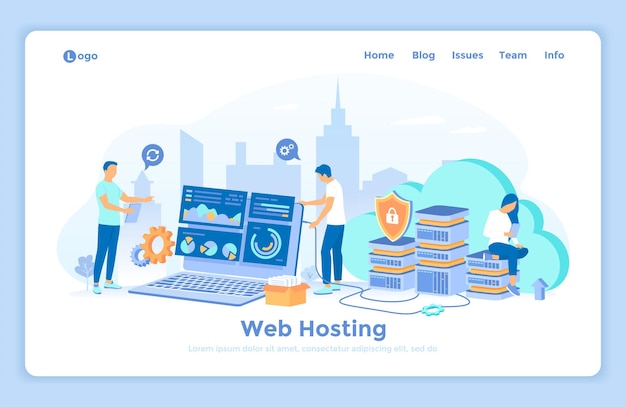 Web Hosting Data Security loud computing storage Information processing Database Network conne