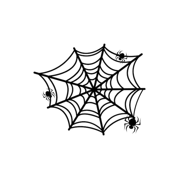 Web icon. Halloween. Spiders Web vector flat illustration.