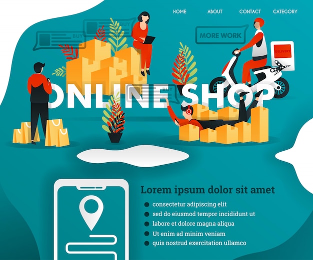 Web illustration concept for Online shop