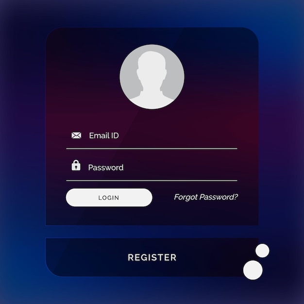 Web Login Vector Template