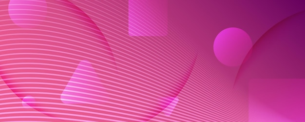 Web page template wave lines and abstract geometric shapes