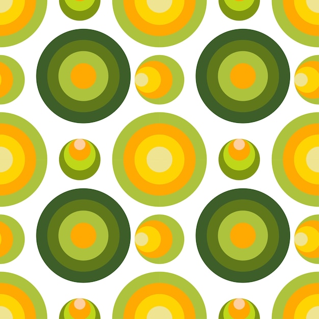 Web Pattern Circles in the style of the 60 s Warm summer fruit colors