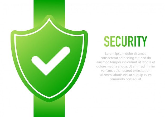 Web security icon shield.