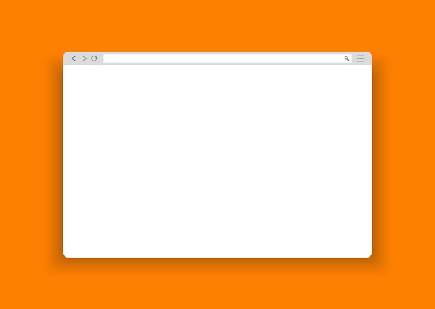 Web Simple Browser window on orange background..