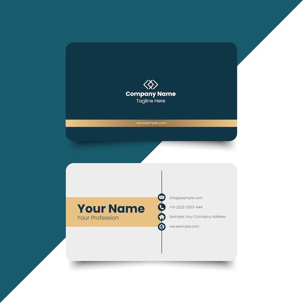 Web Simple Business Card Layout creative modern name card and business card Clean Design