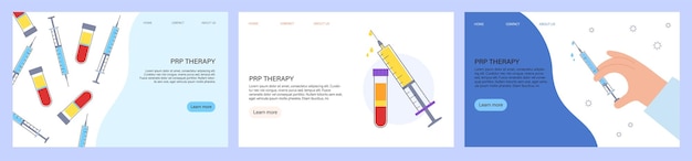 Vector web site for online consultation about prp therapy platelet rich plasma treatment information