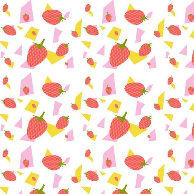 Web Strawberry pattern Abstract textile Figures and berries