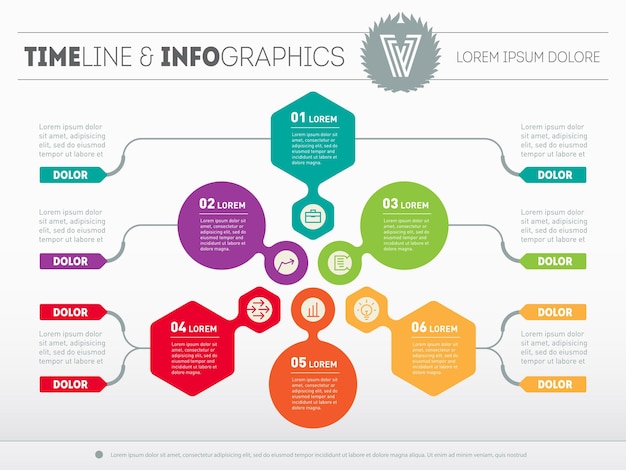 Web Template of a pyramidal chart diagram or presentation Business concept with six options Vector infographic of technology or education process Part of the report with logo and icons set