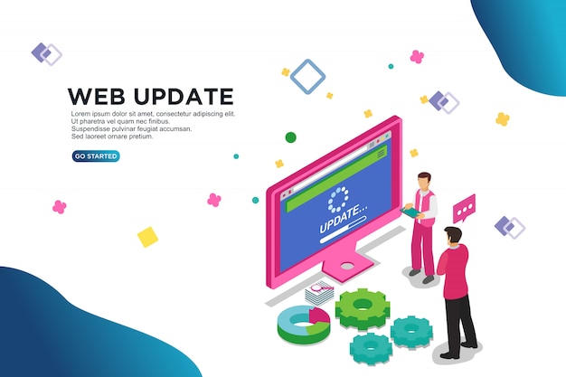 Web update vector illustration concept