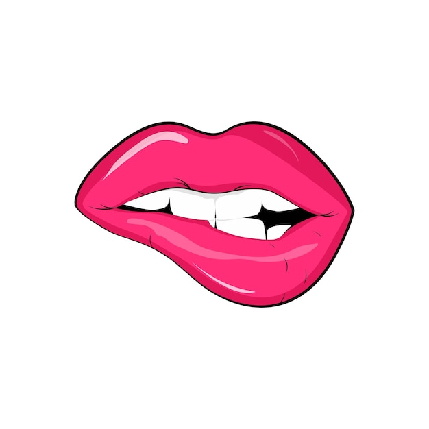 Web Women's lips Female mouth female pink kiss with lipstick makeup hot girl