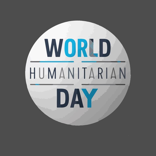 Vector web world humanitarian day logo design vector illustration wite white baground