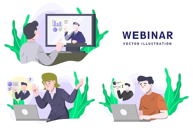 Webinar - Activity Vector Illustration