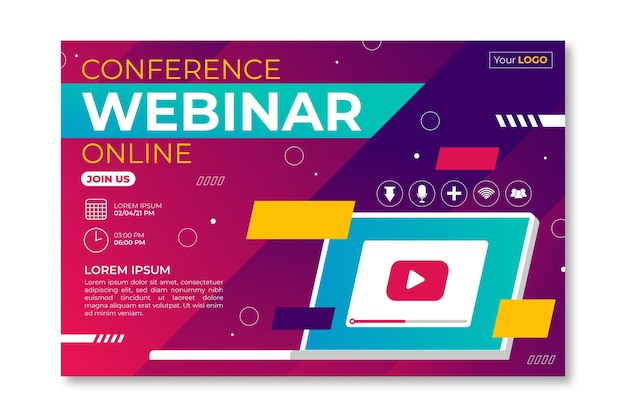 Webinar banner template