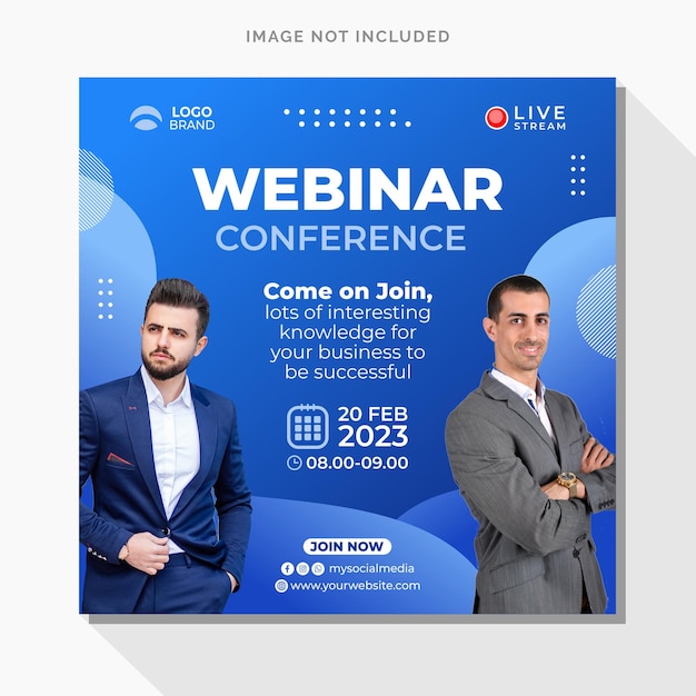 Webinar conference social media post template